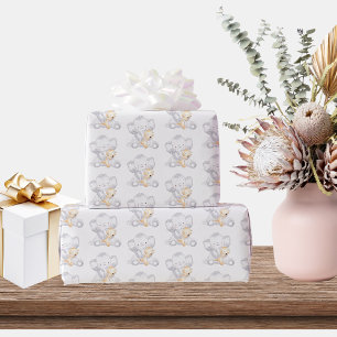 Modern Baby Elephant Gender Neutral Baby Shower Presentpapper