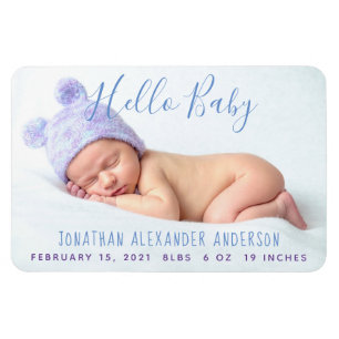 Modern Baby födelsedag Magnet