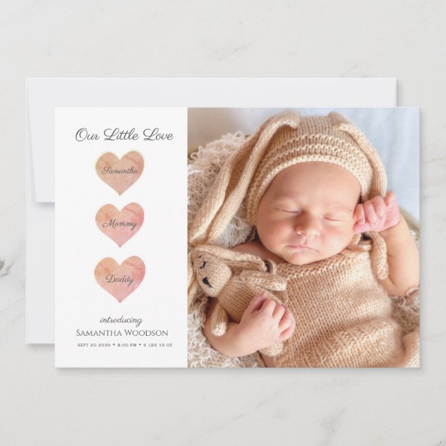 Modern Baby födelsedag Meddelande (Framsida)