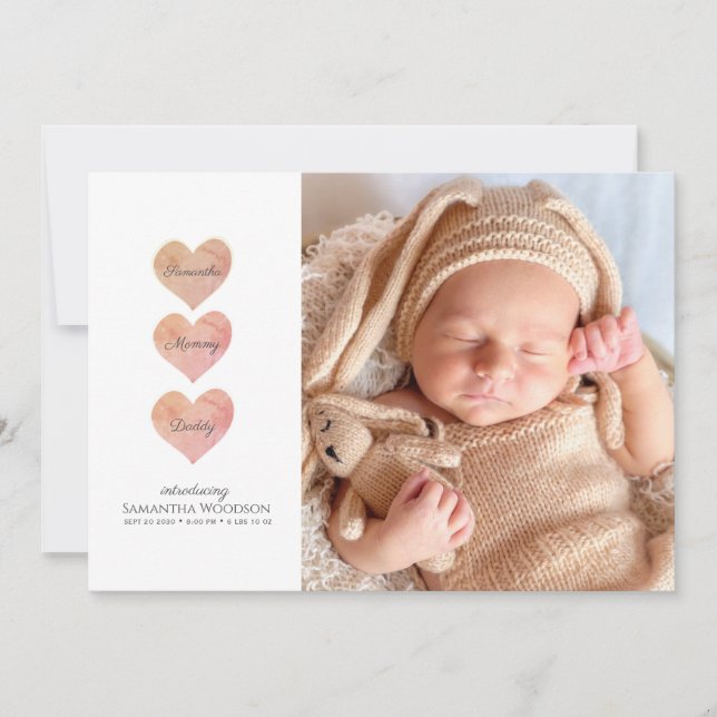 Modern Baby födelsedag Meddelande (Framsida)