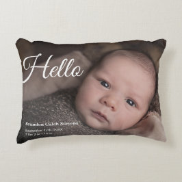 Modern Baby födelsedag Prydnadskudde