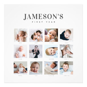 Modern Baby första årets Keepsakskalender Fototryck