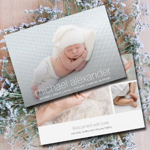 Modern Baby fotofödelse Meddelande