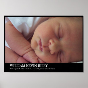 Modern baby-fotostatistisk vägg hänger svart på ko poster
