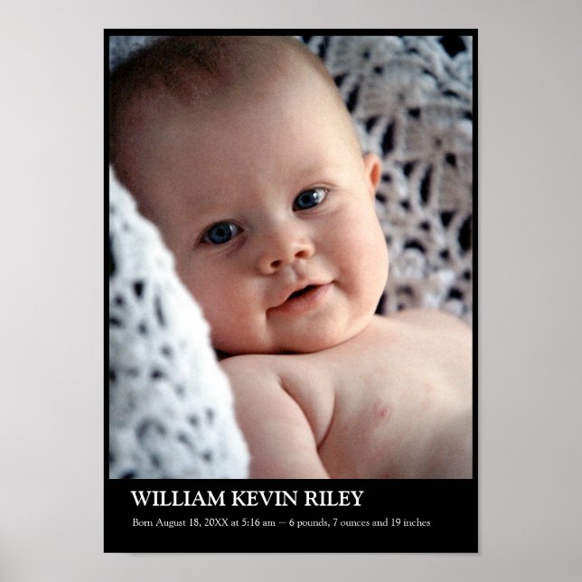 Modern baby-fotovägg, hängkonst för lodrät i poster (Framsidan)