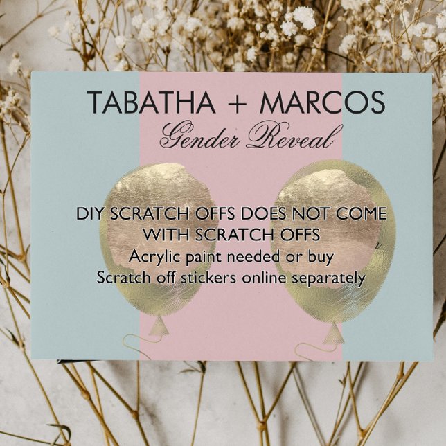 Modern Baby Gender-uppvisning (DIY-kort) Meddelande Vykort (Skapare uppladdad)