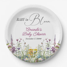 Modern Baby i Bloom Wildblommes Blommigt Baby Show