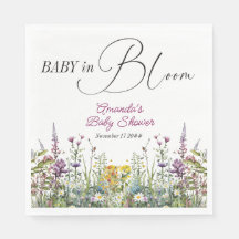 Modern Baby i Bloom Wildblommes Blommigt Baby Show