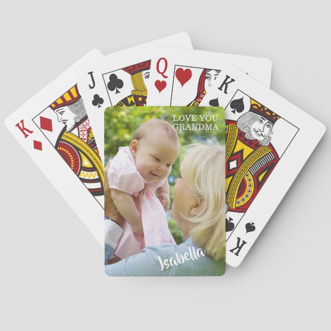 Modern Baby Photo Christmas Casinokort (Baksidan)
