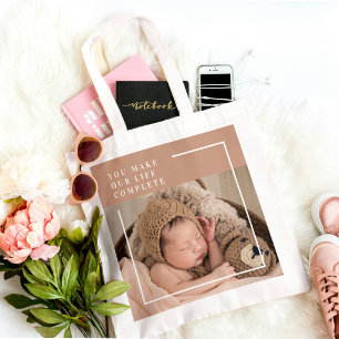 Modern Baby Photo   Du gör mitt liv till en komple Tygkasse