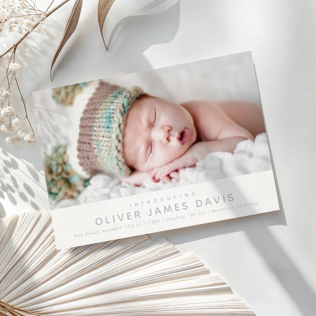 MODERN BABY PHOTO enkel minimalistisk stil blue Meddelande (Skapare uppladdad)