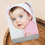 Modern Baby Photo Magnet<br><div class="desc">Modern baby,  barnfoto. Du kan också lägga till ditt familjefoto.</div>