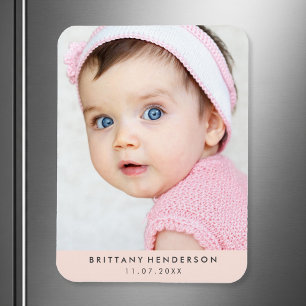 Modern Baby Photo ROSA Magnet