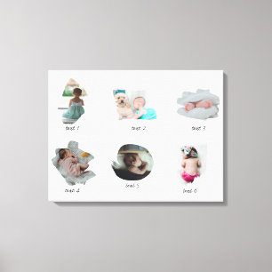 Modern Baby Photos Collage Canvastryck