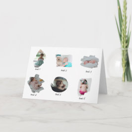 Modern Baby Photos Colleting Greeting Card Kort