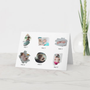 Modern Baby Photos Colleting Greeting Card Kort