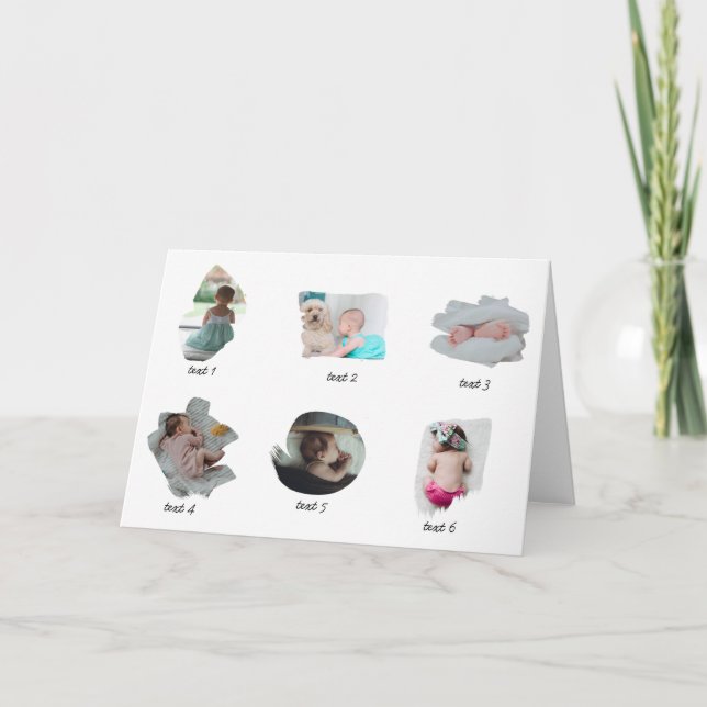 Modern Baby Photos Colleting Greeting Card Kort (Framsida)