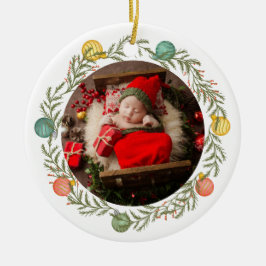 Modern Baby:s första julfoto Helgdag Julgransprydnad Keramik