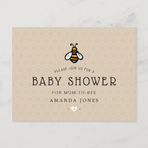 Modern Baby Shower för blivande mamma Inbjudan Vykort