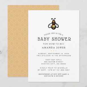 Modern Baby Shower för blivande mamma Inbjudningar