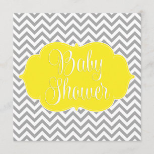 Modern baby shower för sparregultgrått inbjudningar