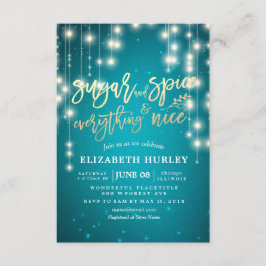 Modern Baby Shower Socker & Krydda & Allting Gott Inbjudningar