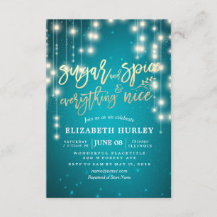 Modern Baby Shower Socker & Krydda & Allting Gott Inbjudningar