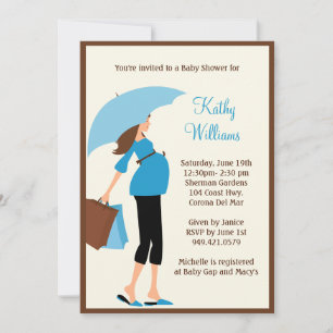 Modern baby showerinbjudan inbjudningar