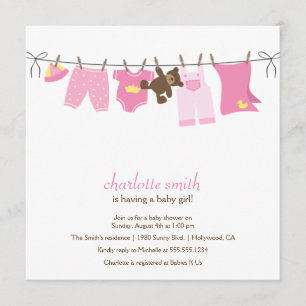 Modern baby showerinbjudan inbjudningar
