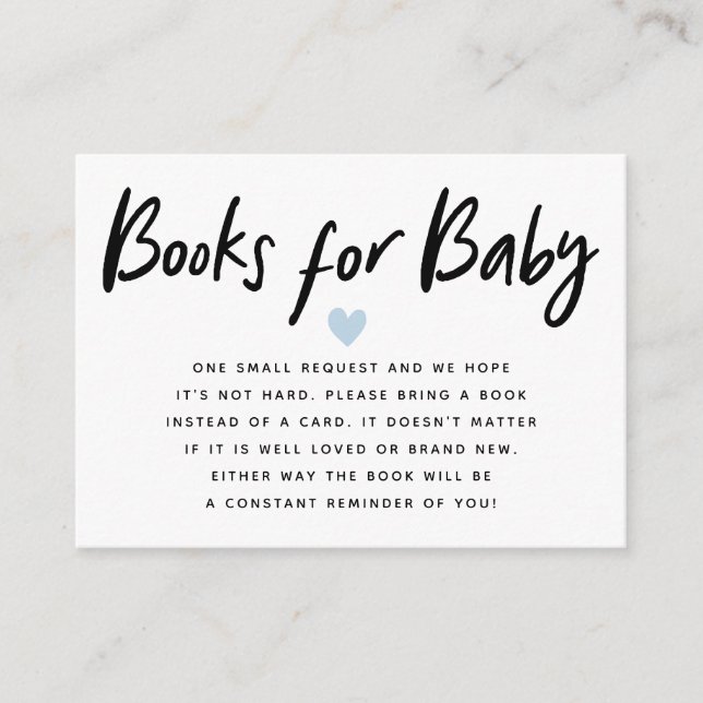 Modern babyblått | Begäran om bok Tilläggskort (Framsida)