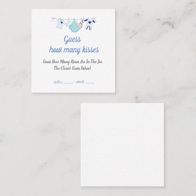 Modern babydusch anger hur många sjukförsäkringsko fyrkantigt visitkort (Fram/baksida)