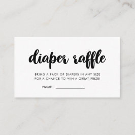 Modern babyduschdagstidning - raffelinlägg tilläggskort