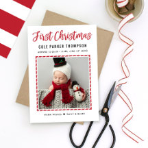 Modern Babys First jul Red Rand Photo