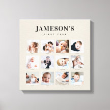 Modern Baby's Första Års Minneskalender för Bilder