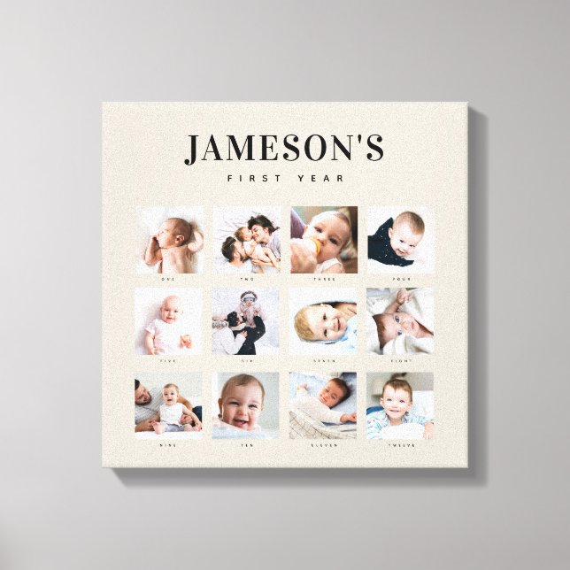 Modern Baby's Första Års Minneskalender för Bilder (Framsida)