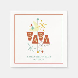 Modern babyservetter i mitten av århundradet pappersservett