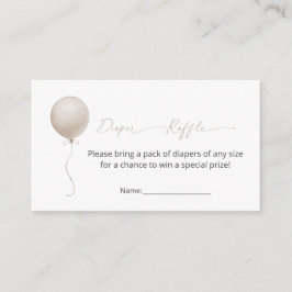 Modern babystölder Beige Ballon Raffle Tilläggskort