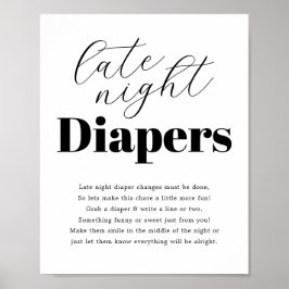 Modern babystölder "Sent nattleduk" Poster