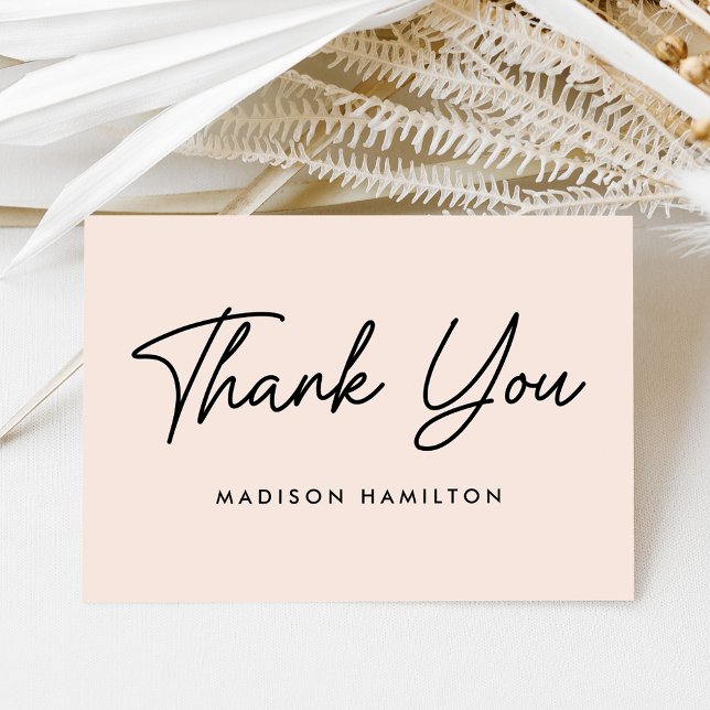 Modern  babystövel för fet skript tack kort (Skapare uppladdad)