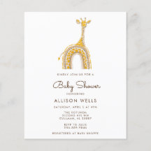 Modern babyvisning - inbjudan