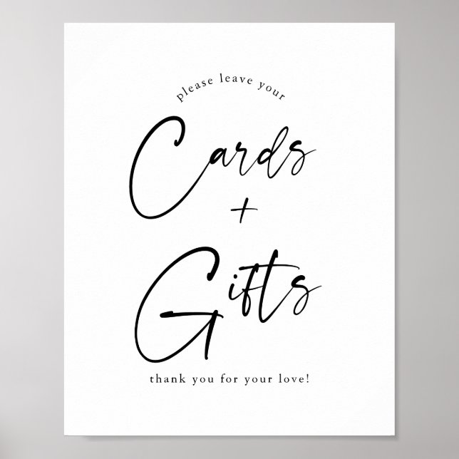 Modern babyvykort och presentkort poster (Framsidan)