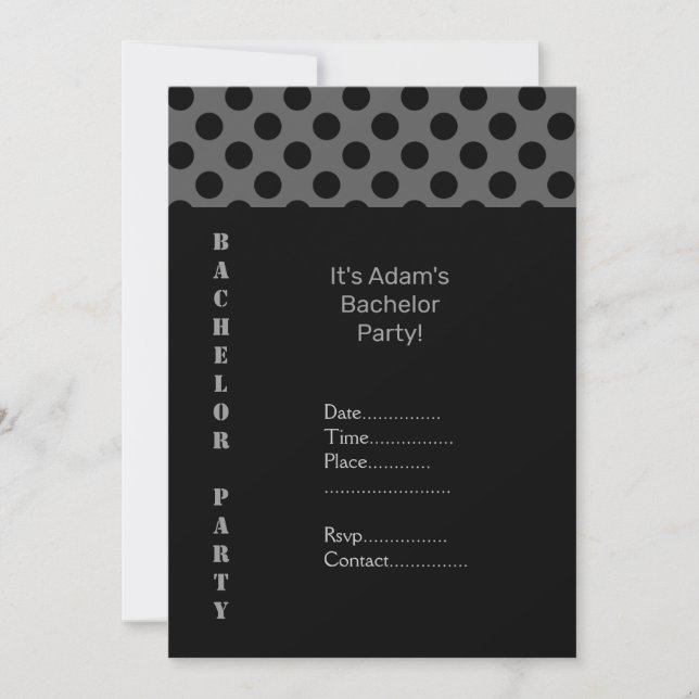 MODERN BACHELOR PARTY INVITATIONS FRÅN JAG GÖR DES INBJUDNINGAR (Framsida)