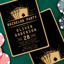 Modern Bachelor Party Poker-uppspelningskortkasino