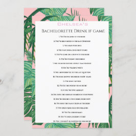 Modern Bachelorette Drinking Game Party Inbjudningar