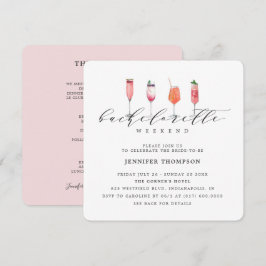 Modern  Bachelorette Helg Inbjudningar