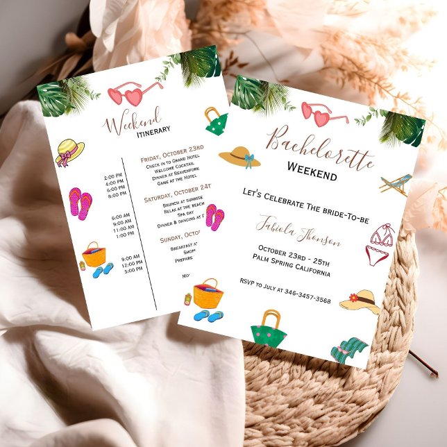 Modern Bachelorette Party & helg ambulans Inbjudningar (Skapare uppladdad)