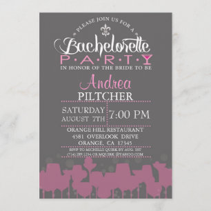 Modern Bachelorette partyinbjudan Inbjudningar