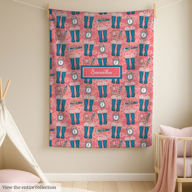 Modern back to school-filt för snyggt barn fleecefilt (Modern back to school blanket for stylish kids)