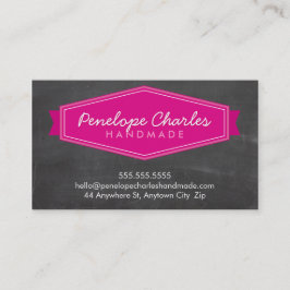MODERN BADGE-LOGOTYP med skarp rosa Visitkort