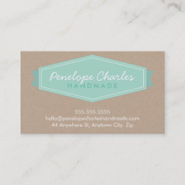 MODERN BADGE LOGOTYP pastel fold mynta Eco Kraft Visitkort